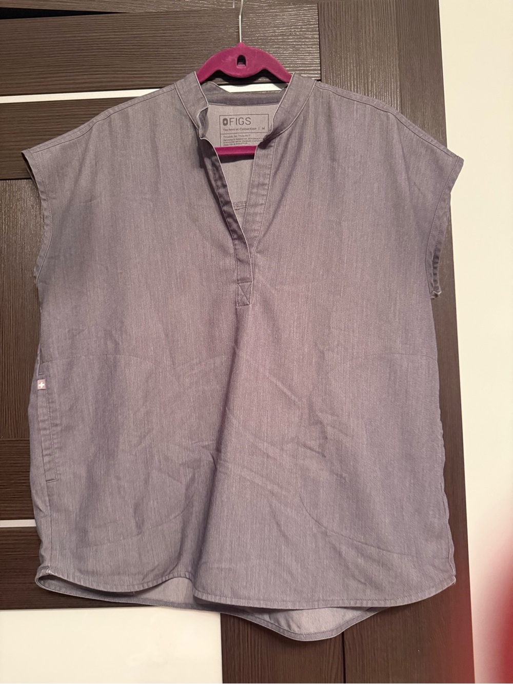 Figs Slate Short-Sleeve Pullover Tunic